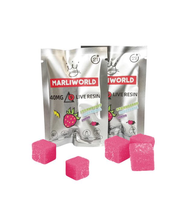 Marliworld 40mg Delta 9 Live Resin Strawberry Gummies