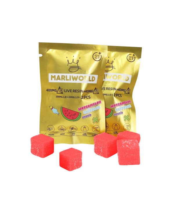 Marliworld 400mg D8 Live Resin + 40mg D9 Watermelon Gummies