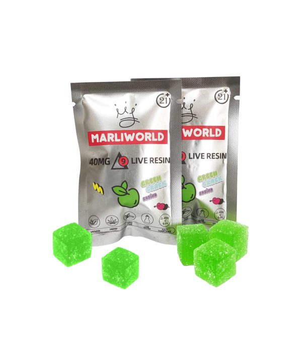Marliworld 40mg Delta 9 Live Resin Apple Gummies